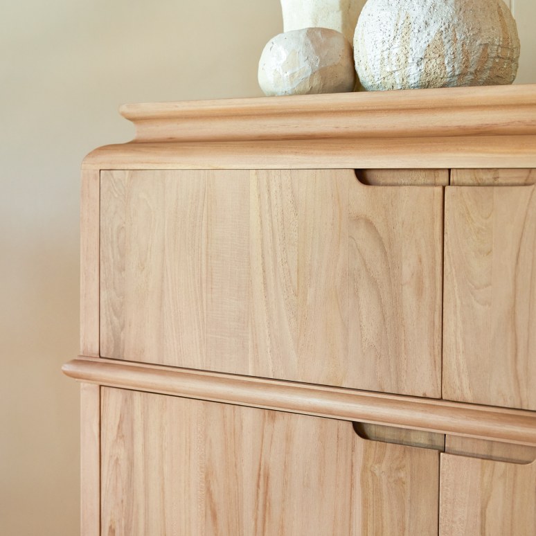 Achille - Sideboard in solid teak, 120 cm