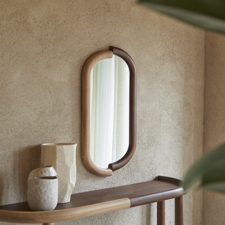 Solid oak mirror 72.5 x 40 cm
