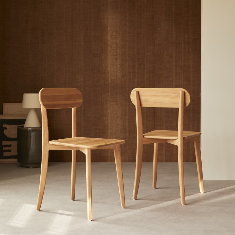 Abel - Chaise en teck massif