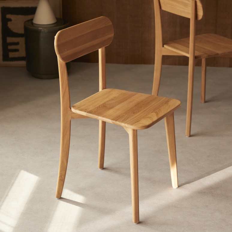 Abel - Silla de teca maciza