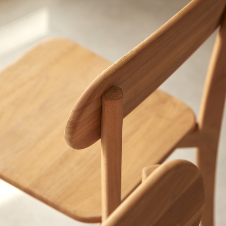 Abel - Silla de teca maciza