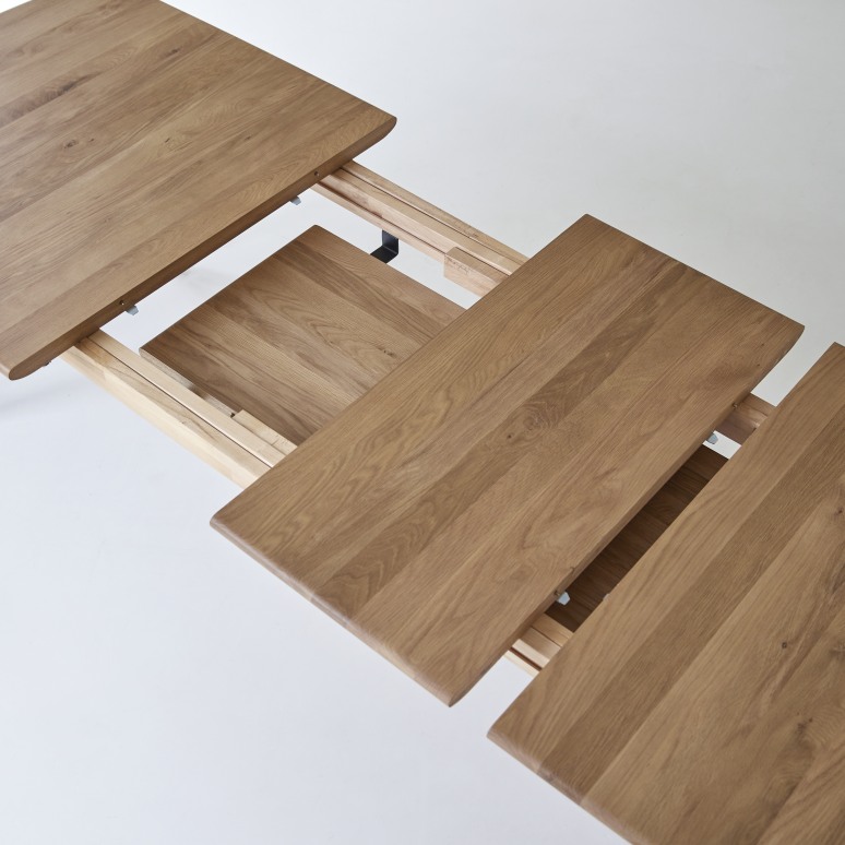 Clara - Massief eiken uitschuifbare tafel voor 6/12 personen