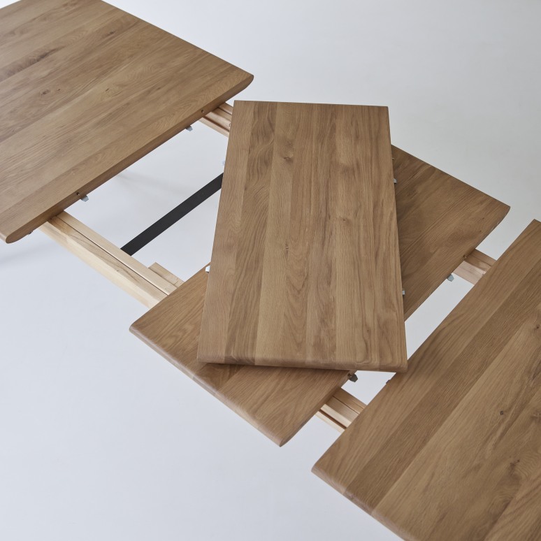 Clara - Mesa extensible de roble macizo para 6-12 personas