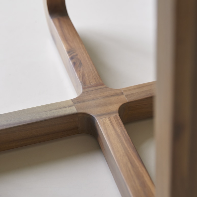 Elio - Ronde tuintafel in premium terrazzo en massief acaciahout 4 pers.