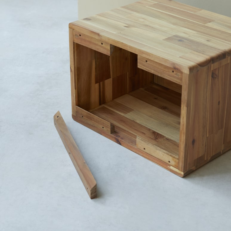 Lila - Bathroom cabinet in solid acacia - 50 cm