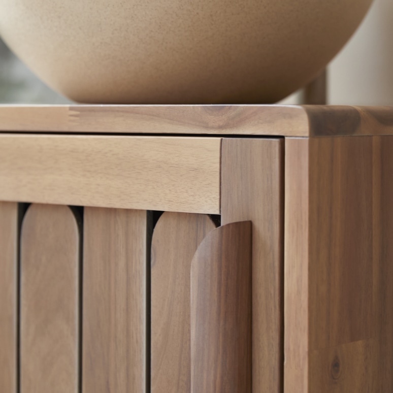 Lila - Mobile per il bagno in legno di acacia massello 50 cm