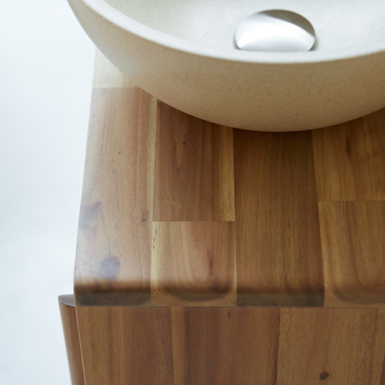 Lila - Mueble de baño de acacia maciza de 50 cm