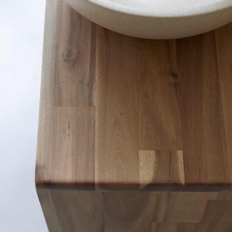 Lila - Mobile per il bagno in legno di acacia massello 60 cm