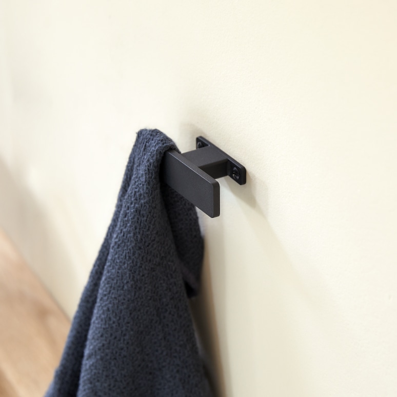 Tom - Metal coat hook, black