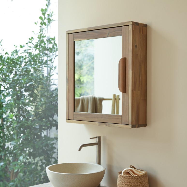 Lila - Solid Acacia Medicine Cabinet