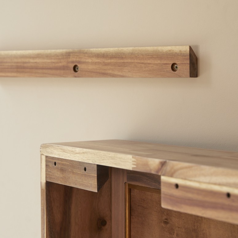 Lila - Armoire de toilette en acacia massif