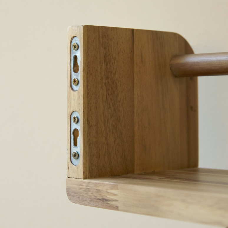 Lila - Bathroom shelf in solid acacia - 60 cm