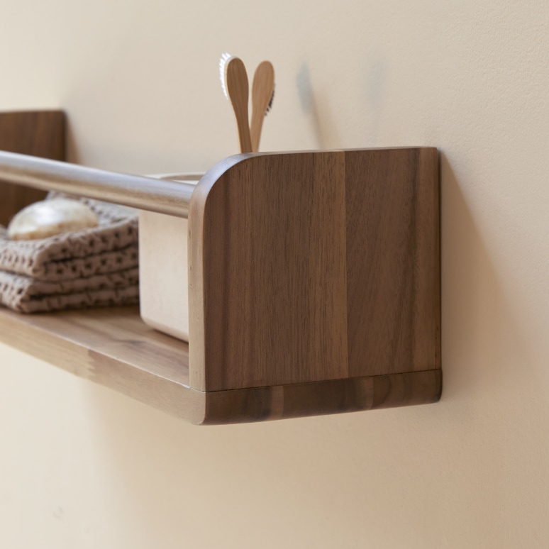 Lila - Badezimmerregal aus massivem Akazienholz 60 cm