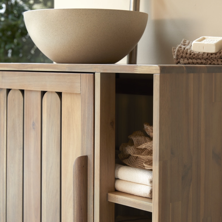 Lila - Solid Acacia 32" Wall-Mounted Single Vanity