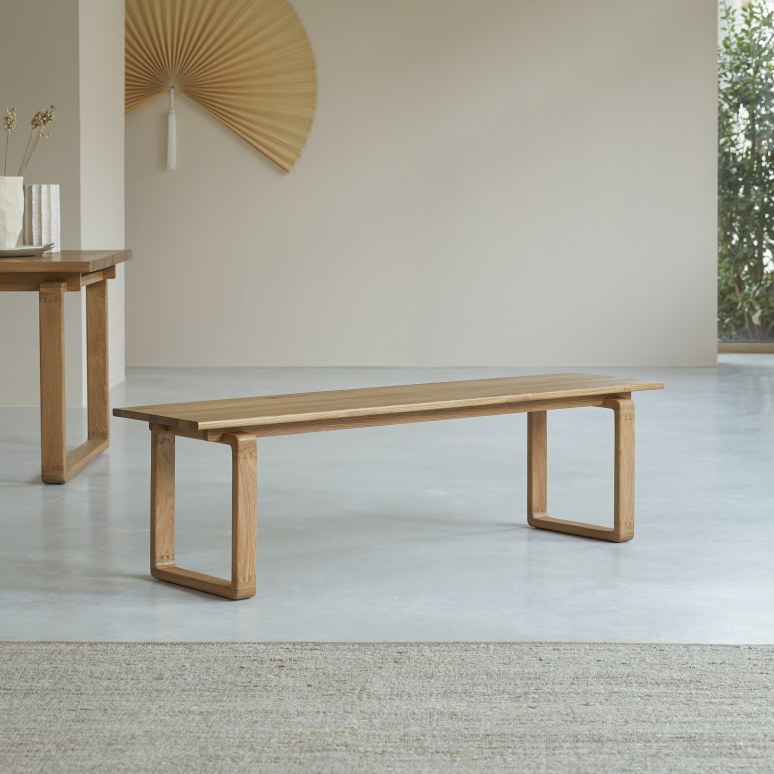 Sybille - Bench in solid oak