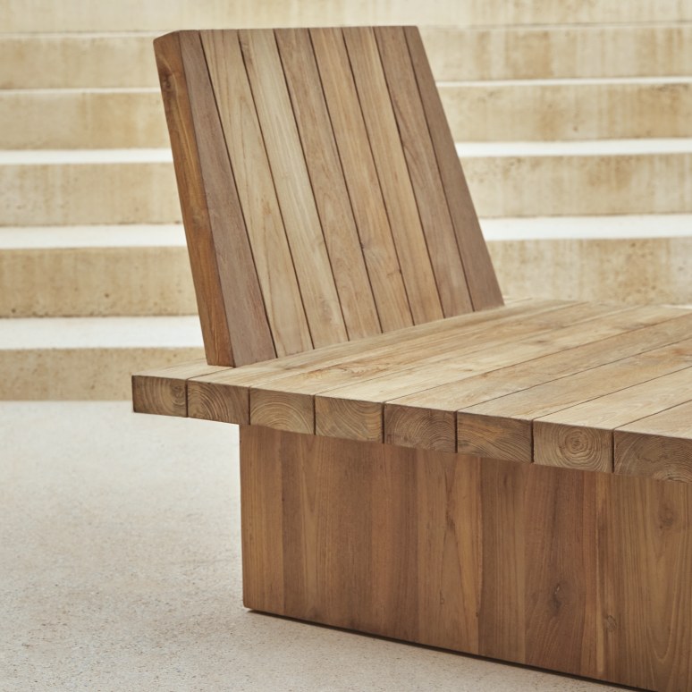 Joaquin - Gartensessel aus massivem, recyceltem Teakholz