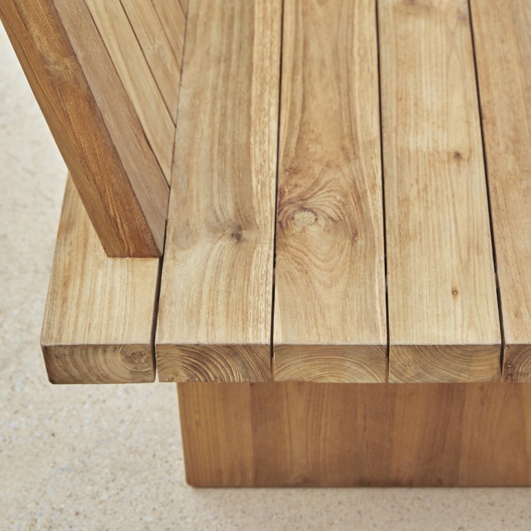 Joaquin - Fauteuil de jardin en teck massif recyclé