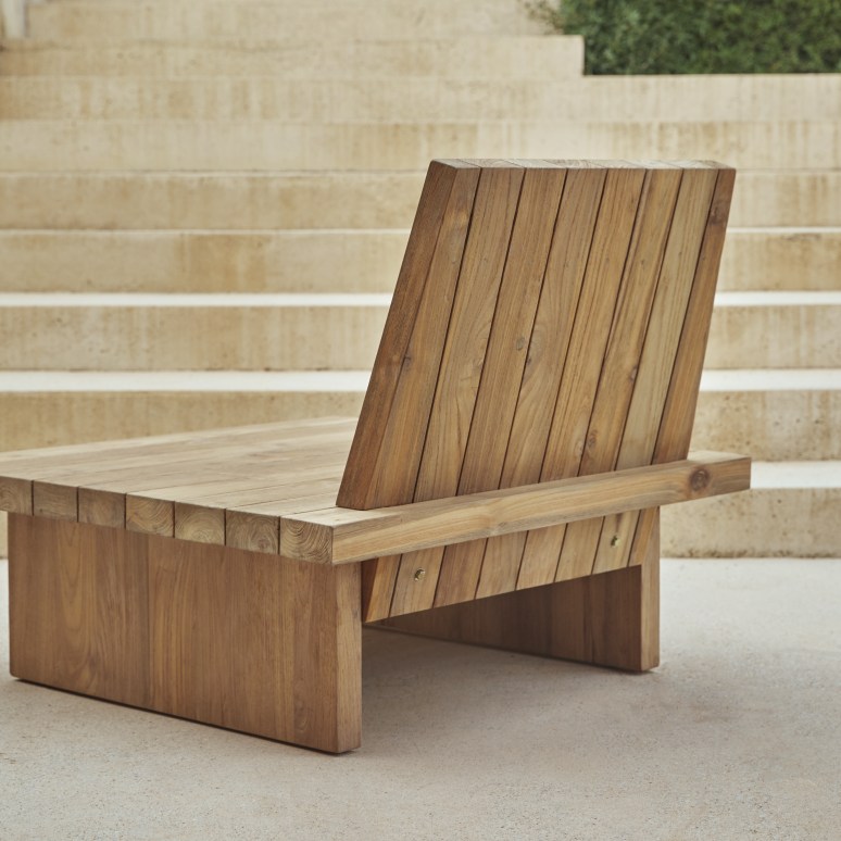 Joaquin - Poltrona da giardino in teak massello riciclato