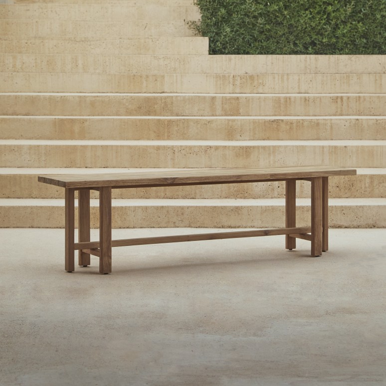 Antonia - Recycled solid teak garden set, 6 seats