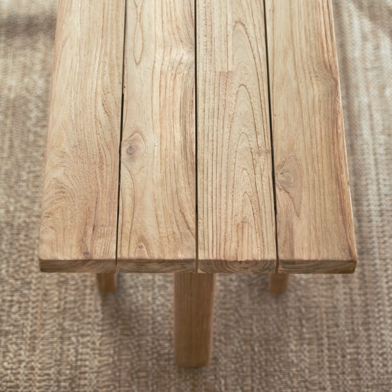 Antonia - Recycled solid teak garden bench