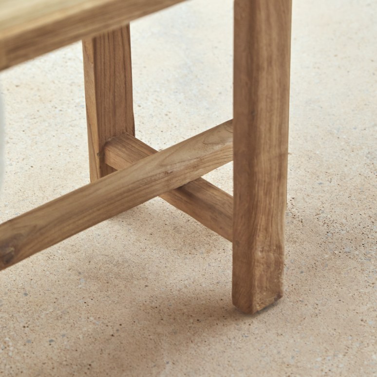 Antonia - Recycled solid teak garden bench