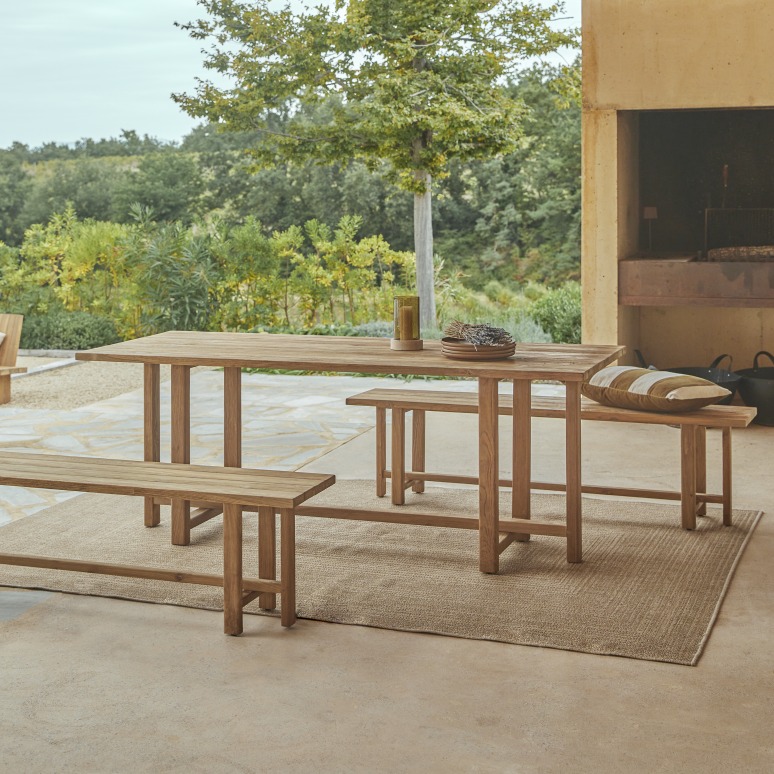 Antonia - Tavolo da giardino in teak massello riciclato 6-8 persone