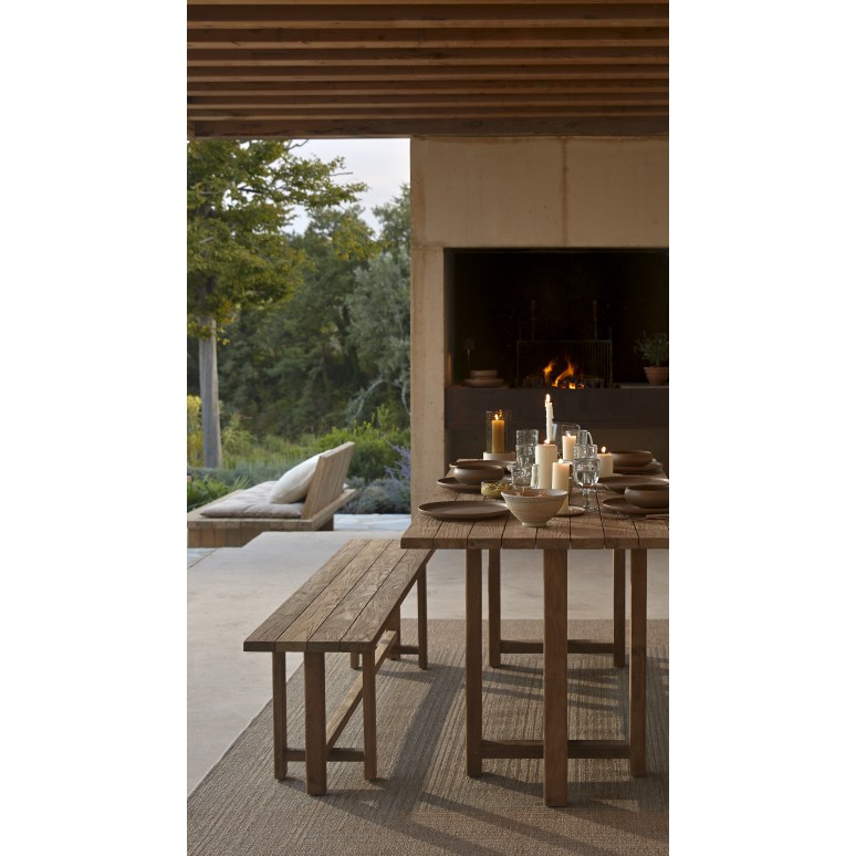 Antonia - Recycled solid teak garden set, 6 seats