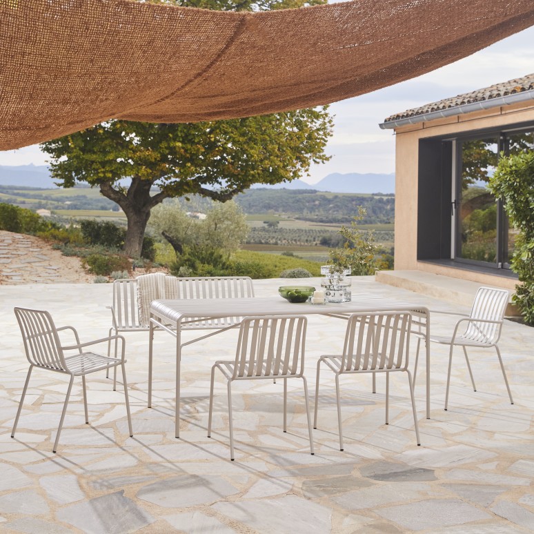 Gaby - Garden chair in cream metal