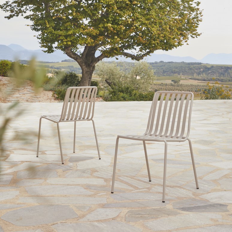 Gaby - Cream metal 4-seater garden set