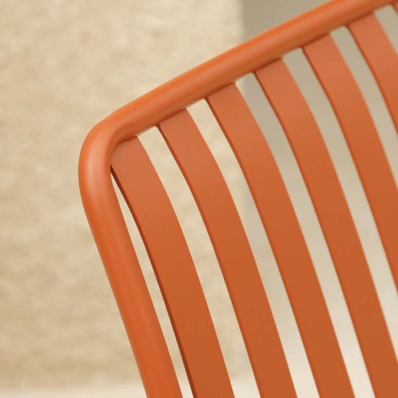 Gaby - Panca da giardino in metallo orange 2 posti