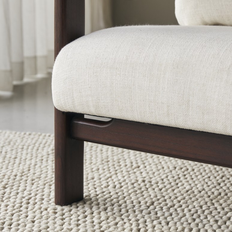 Charlie - Fauteuil in mindi en ecru stof