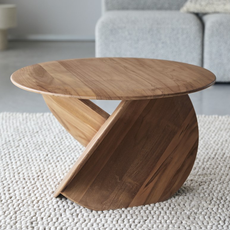Gonzague - Small solid teak coffee table