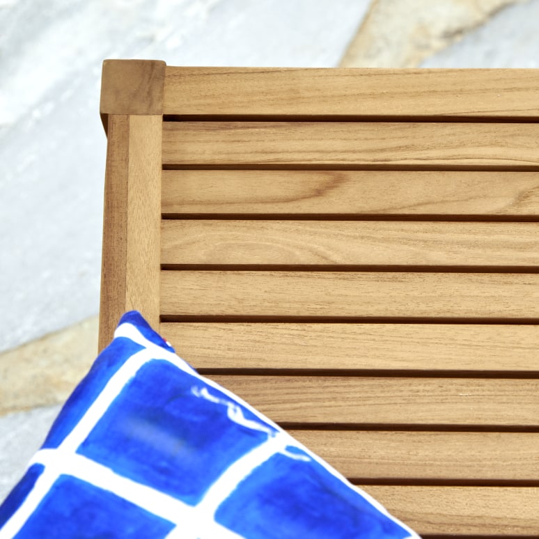 Teo - Fauteuil bas de jardin en teck massif