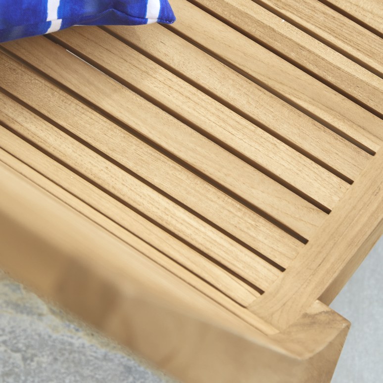 Teo - Fauteuil bas de jardin en teck massif