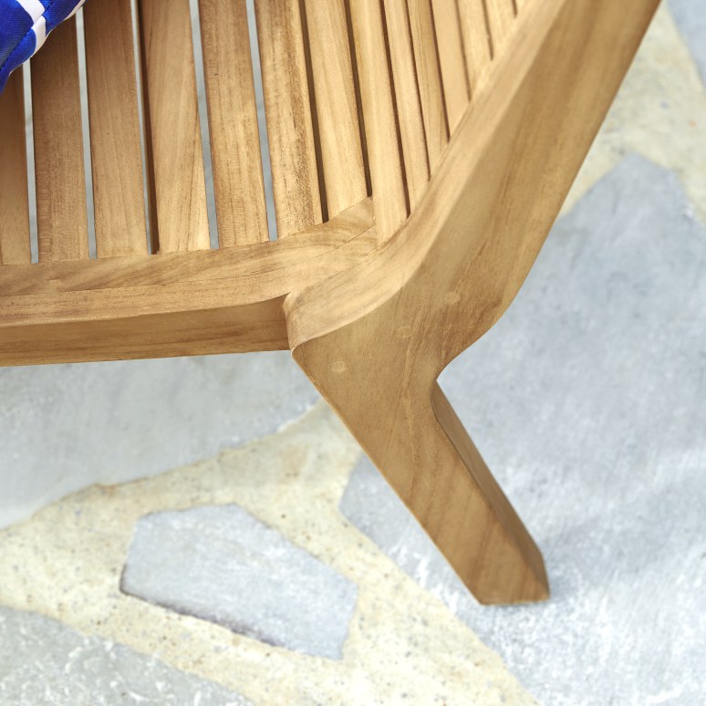 Teo - Sillón de jardín de teca maciza