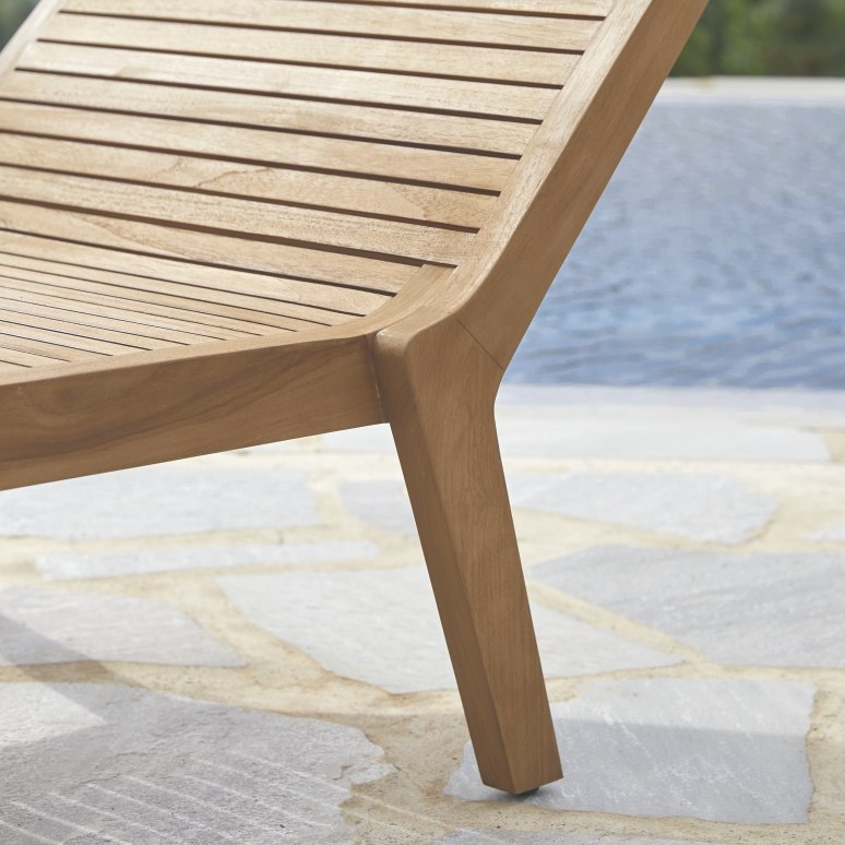 Teo -  Chaise longue da giardino in teak massello