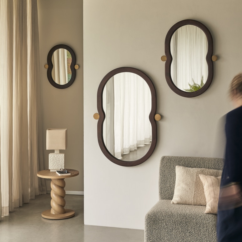 Agate - Mindi wood mirror 105x65 cm