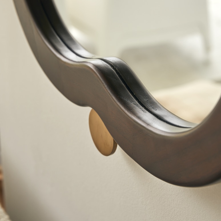 Agate - Miroir en mindi 105x65 cm