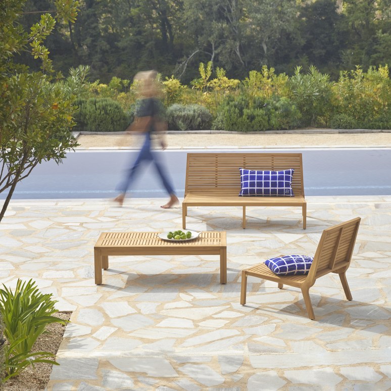 Teo - 3-seater garden furniture set in solid teak