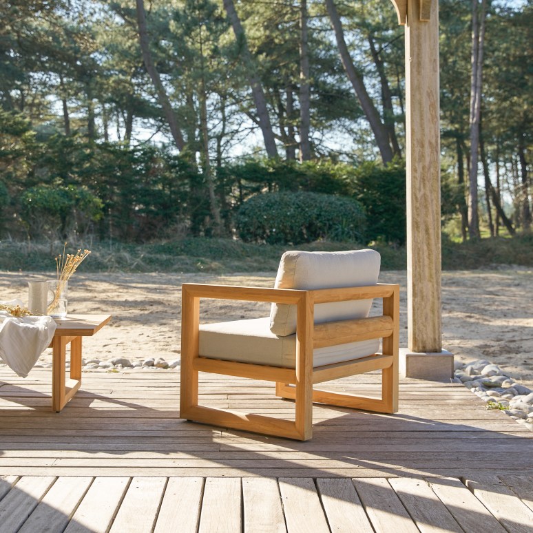 Noah - Poltrona da giardino in teak massello