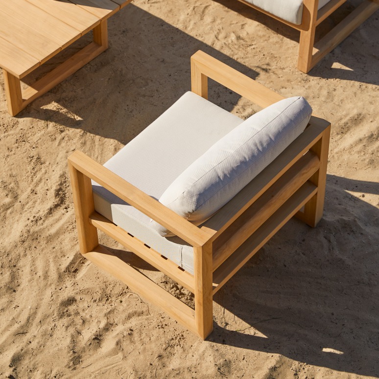 Noah - Fauteuil de jardin en teck massif