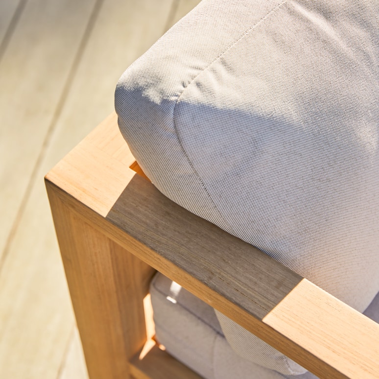 Noah - Banquette de jardin 3 places en teck massif