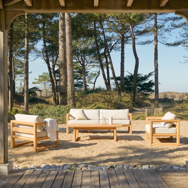 Noah - Tavolino da giardino in teak massello