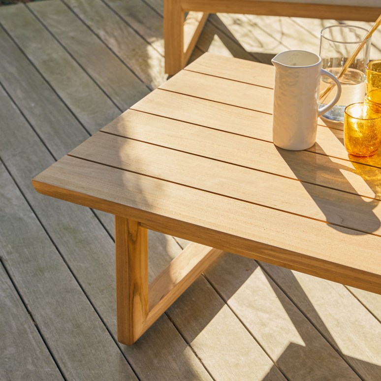 Noah - Solid teak garden coffee table