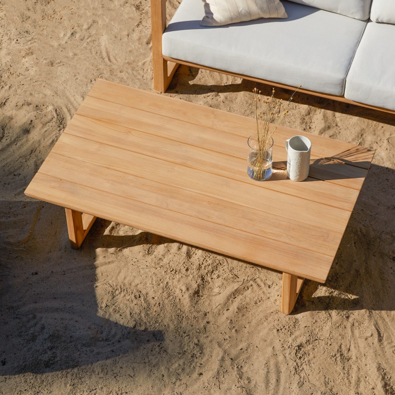 Noah - Table basse de jardin en teck massif