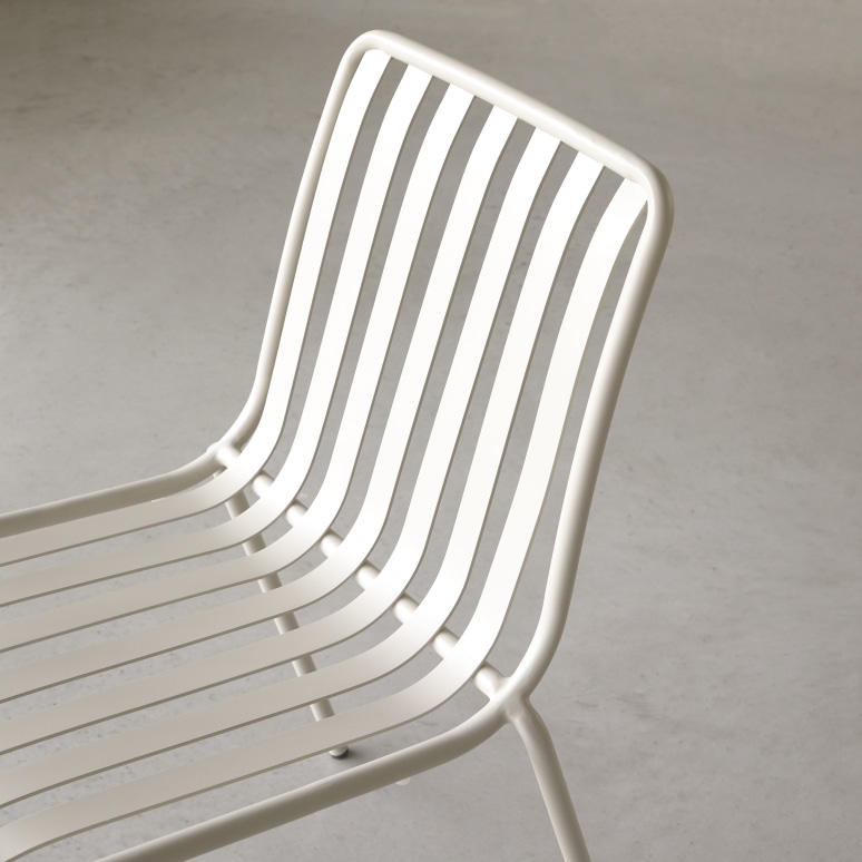 Gaby - Sedia in metallo cream