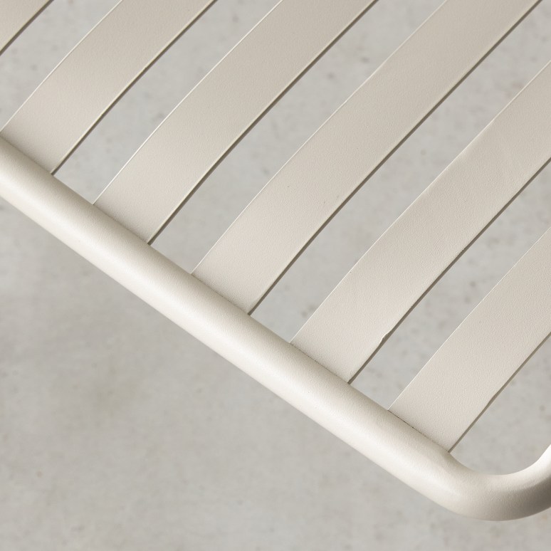 Gaby - Silla de metal color crema