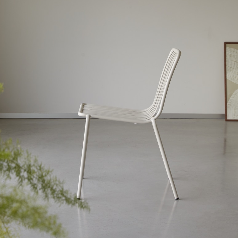 Gaby - Chaise en métal cream