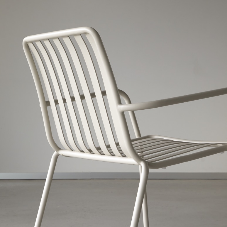 Gaby - Cream metal armchair
