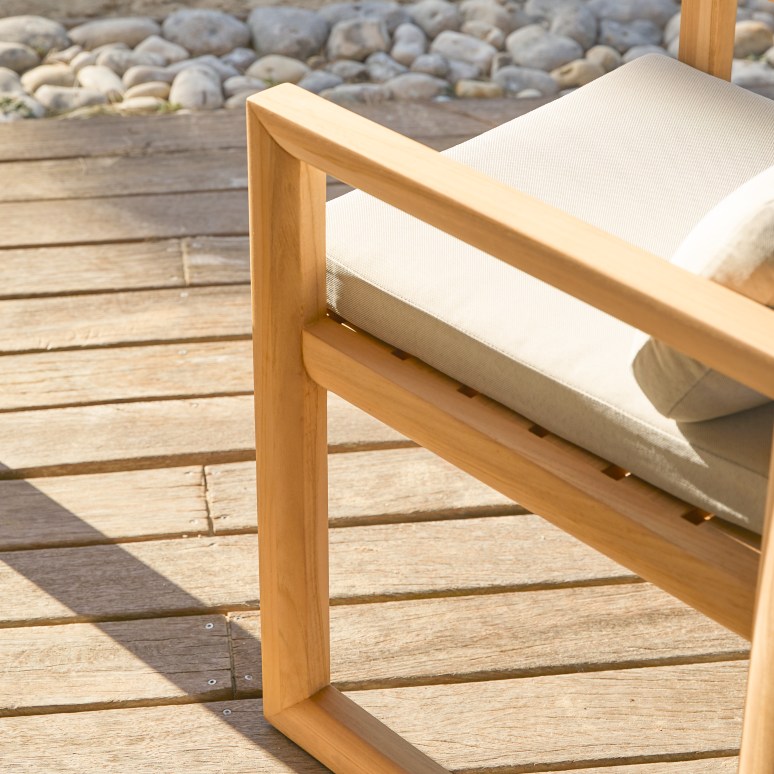 Noah - Chaise de jardin en teck massif